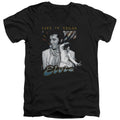 Elvis Presley Live in Vegas Mens Slim Fit V-Neck T Shirt Black Officially Licensed