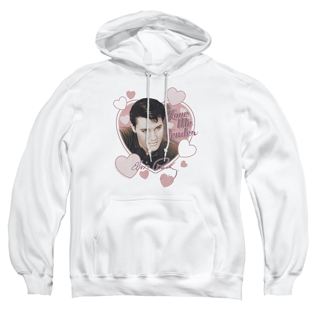 Elvis Presley Love Me Tender Mens Hoodie White Officially Licensed