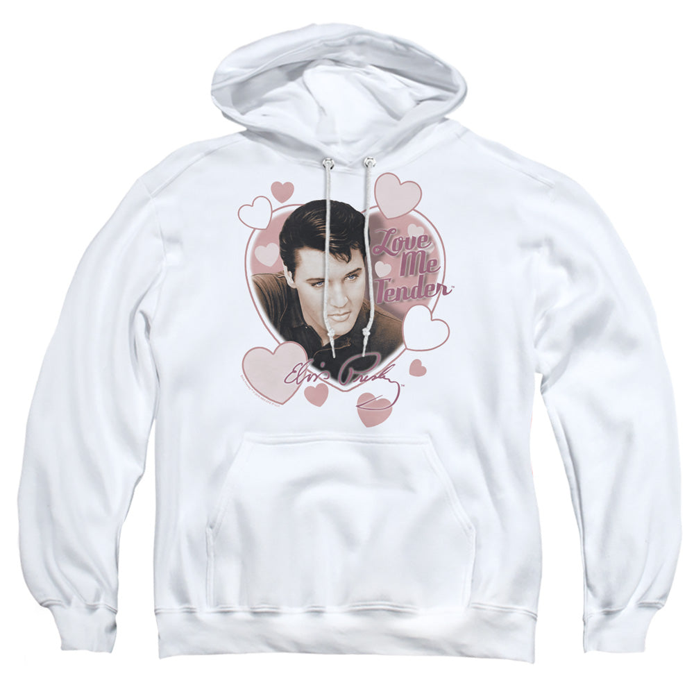 Elvis Presley Love Me Tender Mens Hoodie White Officially Licensed