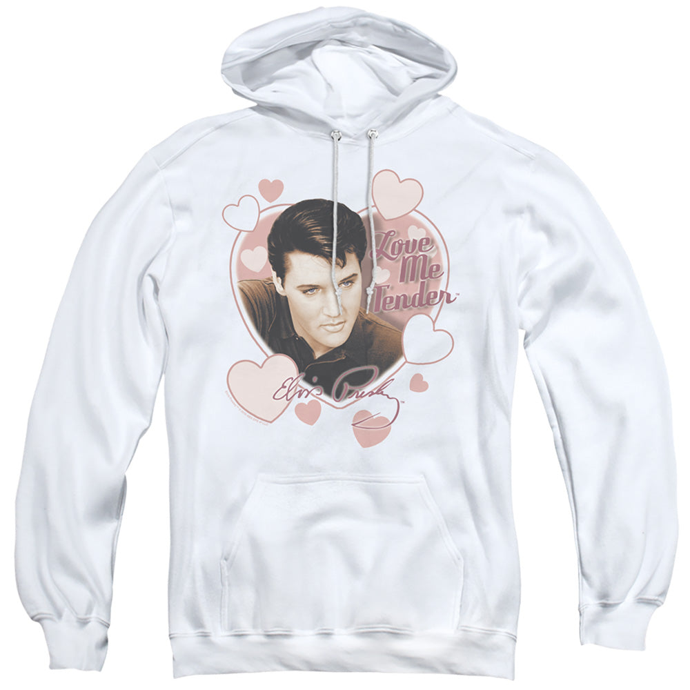 Elvis Presley Love Me Tender Mens Hoodie White Officially Licensed