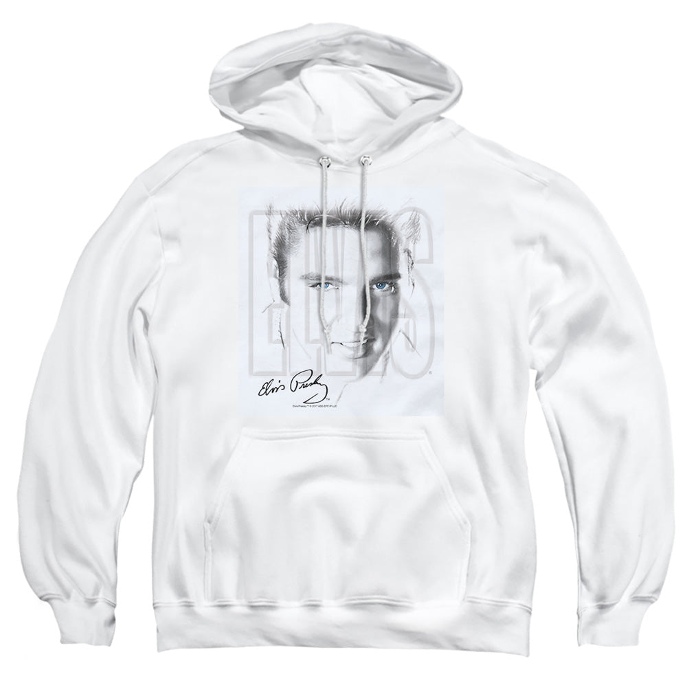Elvis Presley Blue Eyes Mens Hoodie White Officially Licensed