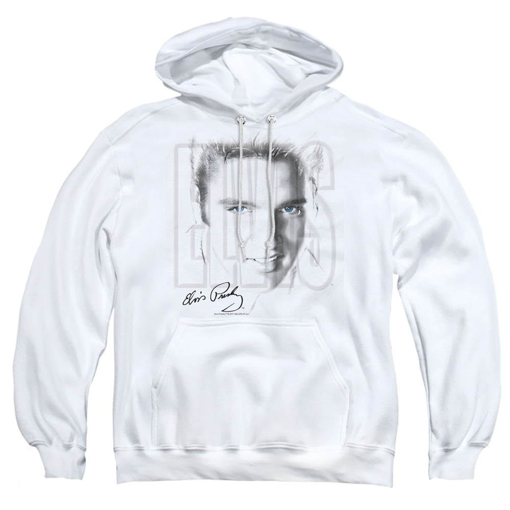 Elvis Presley Blue Eyes Mens Hoodie White Officially Licensed