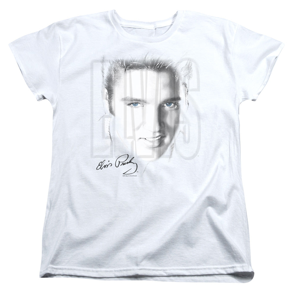 Elvis Presley Blue Eyes Womens T Shirt White Officially Licensed