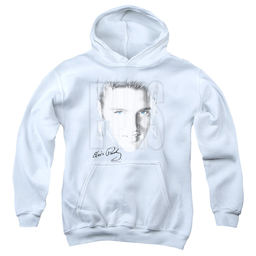 Elvis Presley Blue Eyes Kids Youth Hoodie White Officially Licensed