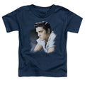 Elvis Presley Blue Profile Toddler Kids Youth T Shirt Navy Blue Officially Licensed