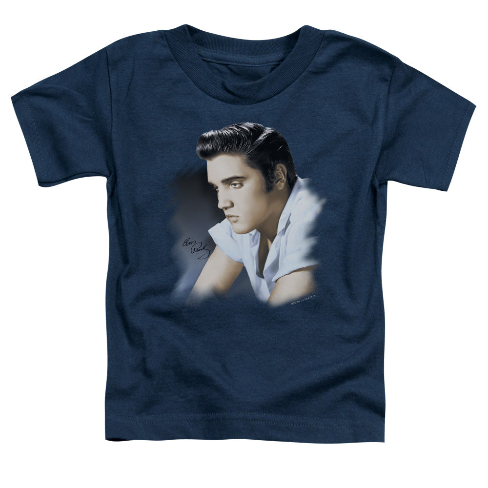 Elvis Presley Blue Profile Toddler Kids Youth T Shirt Navy Blue Officially Licensed