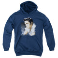 Elvis Presley Blue Profile Kids Youth Hoodie Navy Blue Officially Licensed