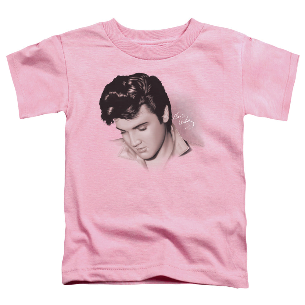 Elvis Presley Looking Down Toddler Kids Youth T Shirt Pink Officially Licensed