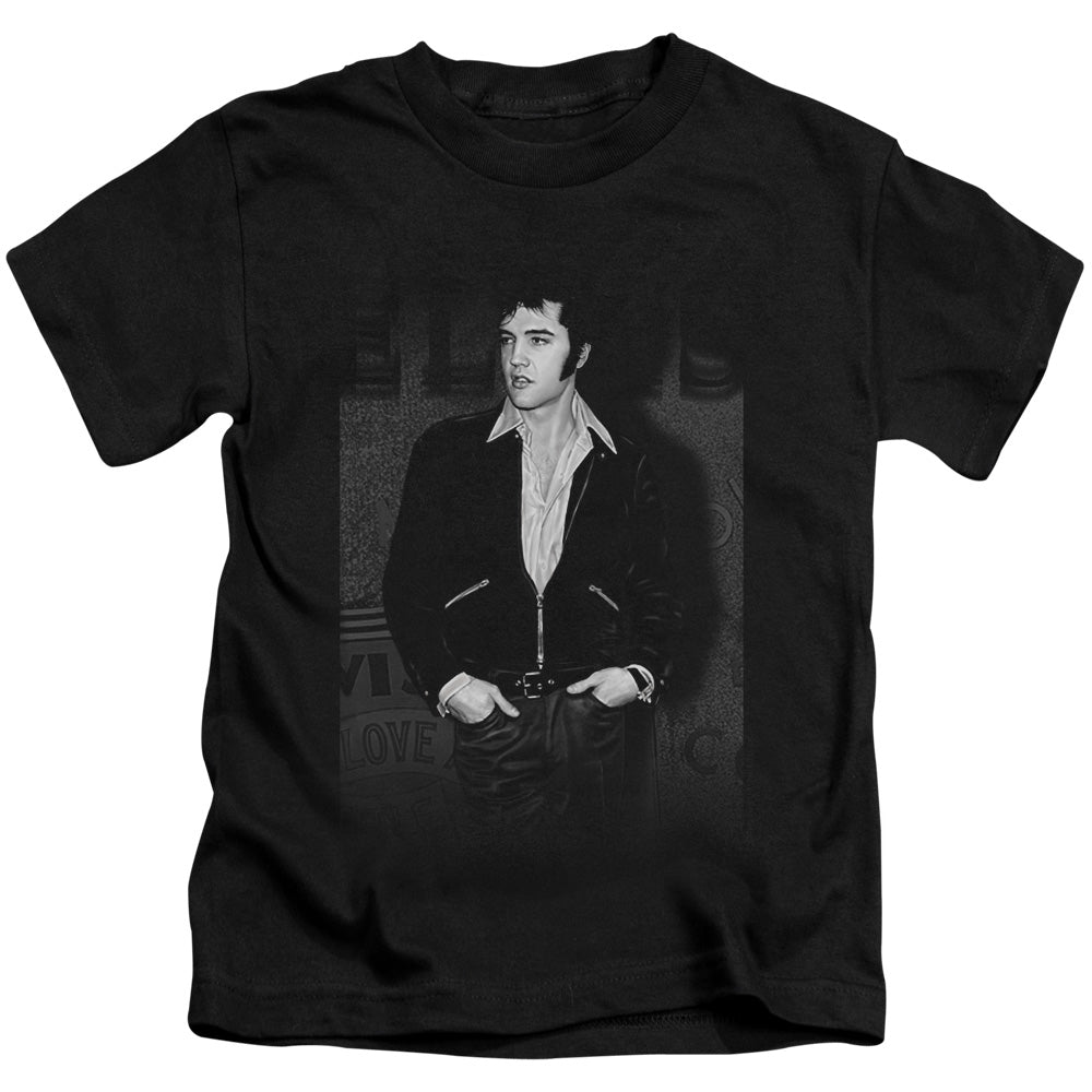 Elvis Presley Just Cool Juvenile Kids Youth T Shirt Black Officially Licensed