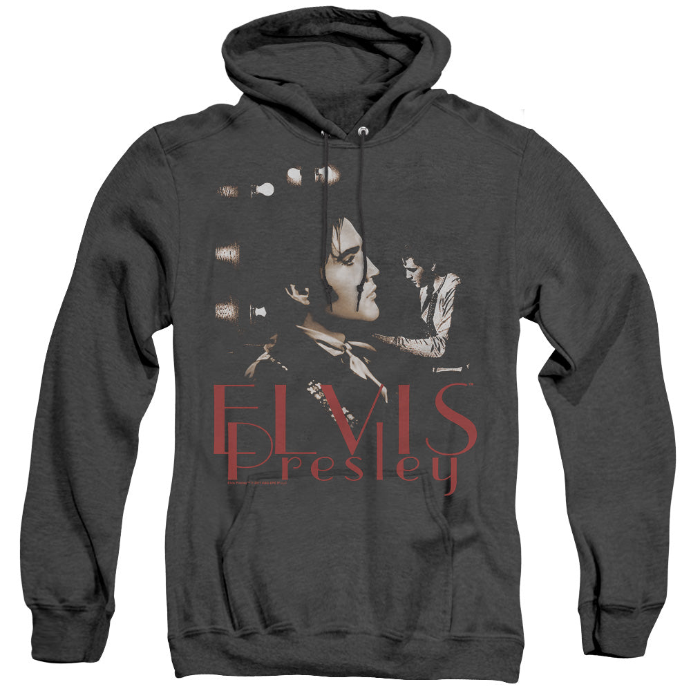 Elvis Presley Memories Heather Mens Hoodie Black Officially Licensed