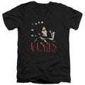 Elvis Presley Memories Mens Slim Fit V-Neck T Shirt Black Officially Licensed
