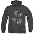 Elvis Presley Faces Heather Mens Hoodie Black Officially Licensed