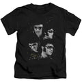 Elvis Presley Faces Juvenile Kids Youth T Shirt Black Officially Licensed