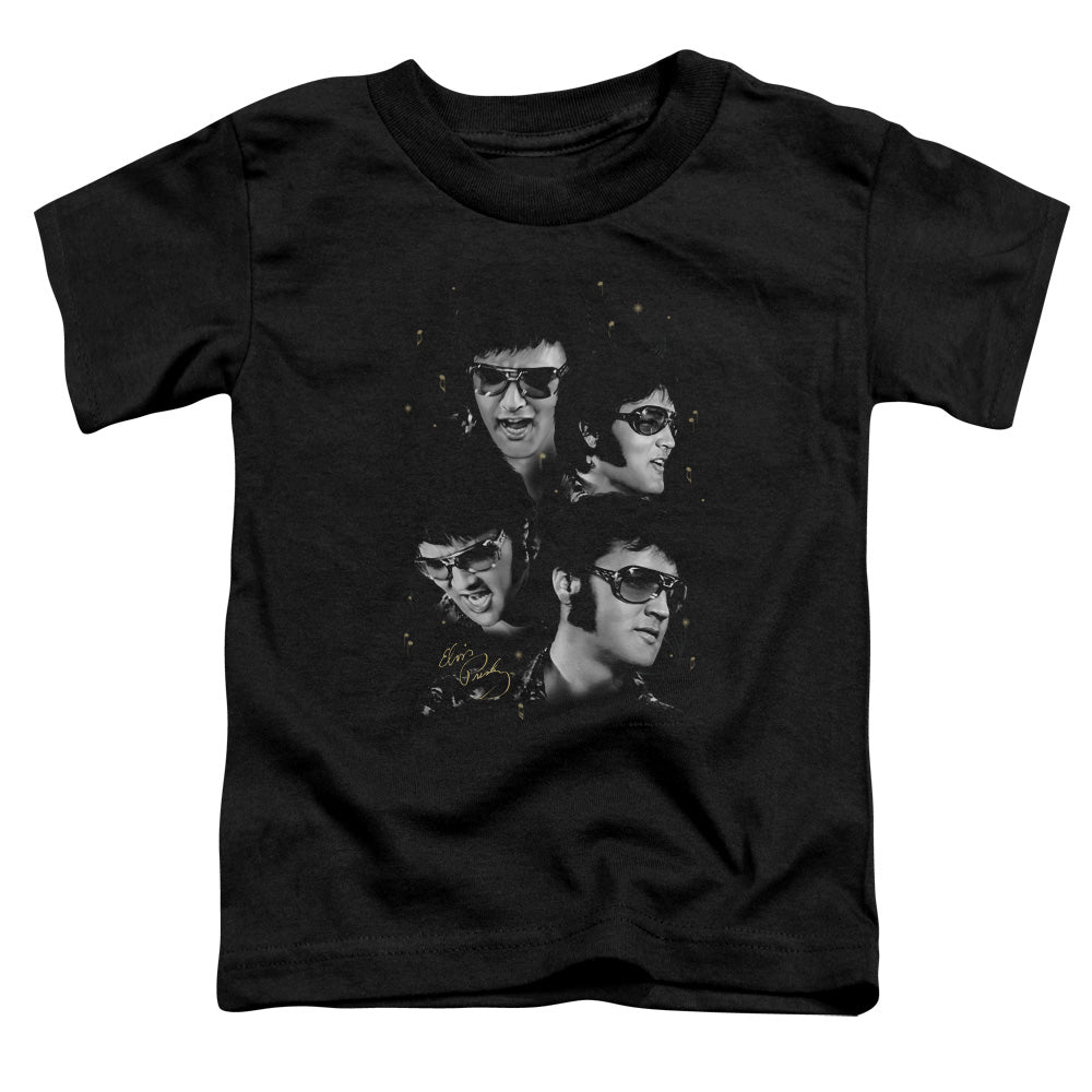 Elvis Presley Faces Toddler Kids Youth T Shirt Black Officially Licensed