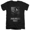 Elvis Presley Jailhouse Rock Mens Slim Fit V-Neck T Shirt Black Officially Licensed