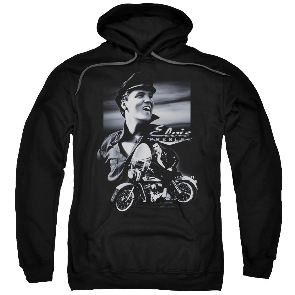 Elvis Presley Motorcycle Mens Hoodie Black Officially Licensed
