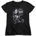 Elvis Presley Motorcycle Womens T Shirt Black Officially Licensed