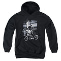 Elvis Presley Motorcycle Kids Youth Hoodie Black Officially Licensed