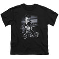 Elvis Presley Motorcycle Kids Youth T Shirt Black Officially Licensed