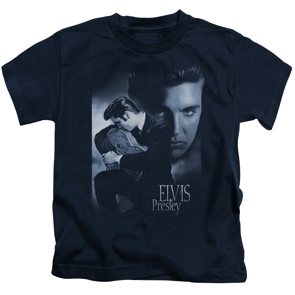 Elvis Presley Reverent Juvenile Kids Youth T Shirt Navy Blue Officially Licensed