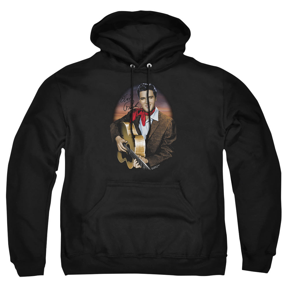 Elvis Presley Red Scarf #2 Mens Hoodie Black Officially Licensed