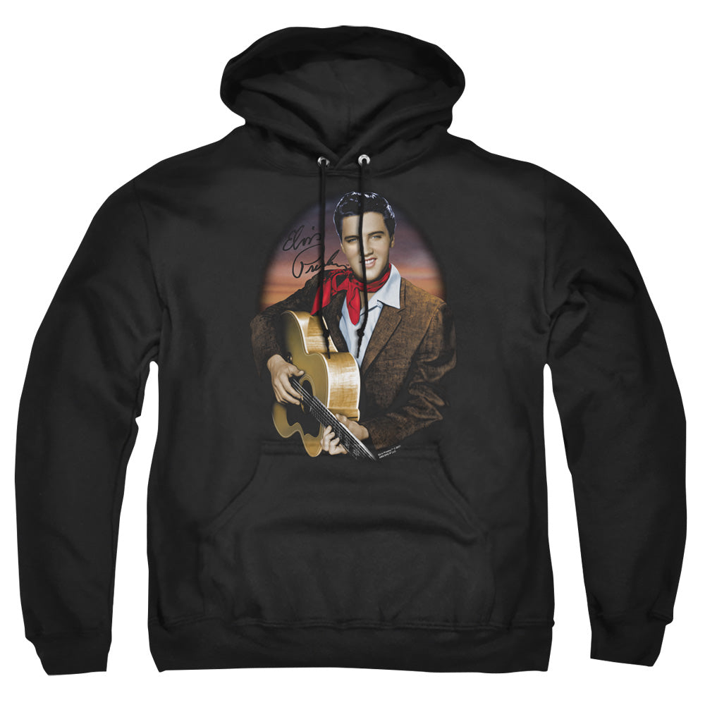 Elvis Presley Red Scarf #2 Mens Hoodie Black Officially Licensed