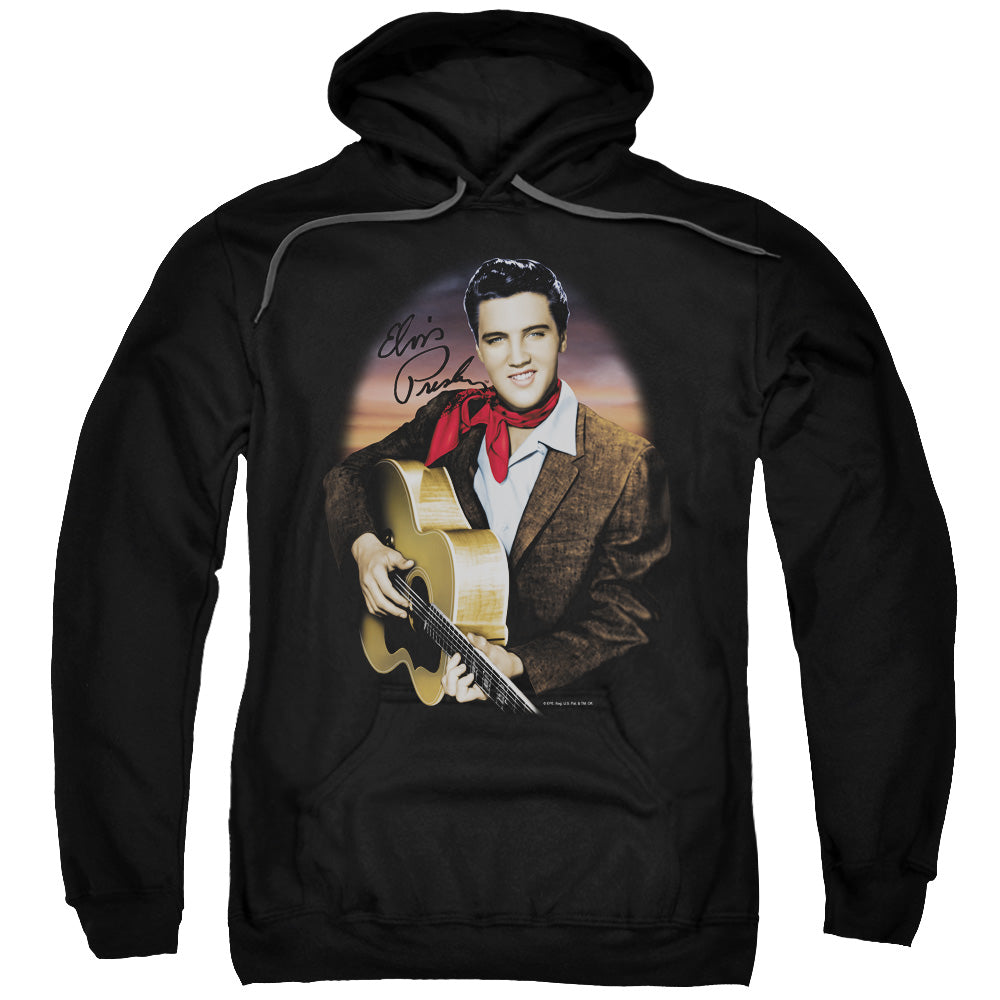 Elvis Presley Red Scarf #2 Mens Hoodie Black Officially Licensed