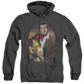 Elvis Presley Red Scarf #2 Heather Mens Hoodie Black Officially Licensed
