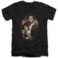 Elvis Presley Red Scarf #2 Mens Slim Fit V-Neck T Shirt Black Officially Licensed