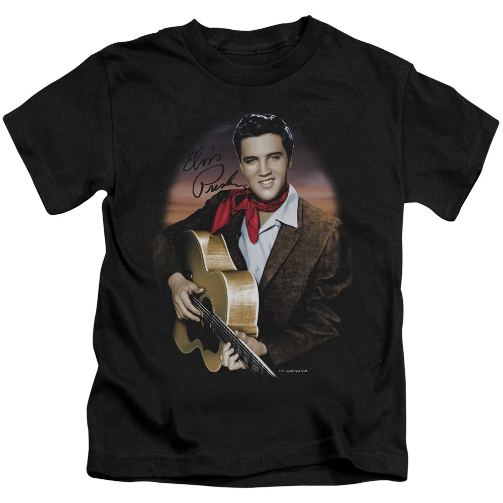 Elvis Presley Red Scarf #2 Juvenile Kids Youth T Shirt Black Officially Licensed