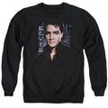 Elvis Presley Tough Mens Crewneck Sweatshirt Black