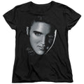 Elvis Presley Big Face Womens T Shirt Black Officially Licensed