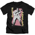 Elvis Presley Pink Rock Juvenile Kids Youth T Shirt Black Officially Licensed