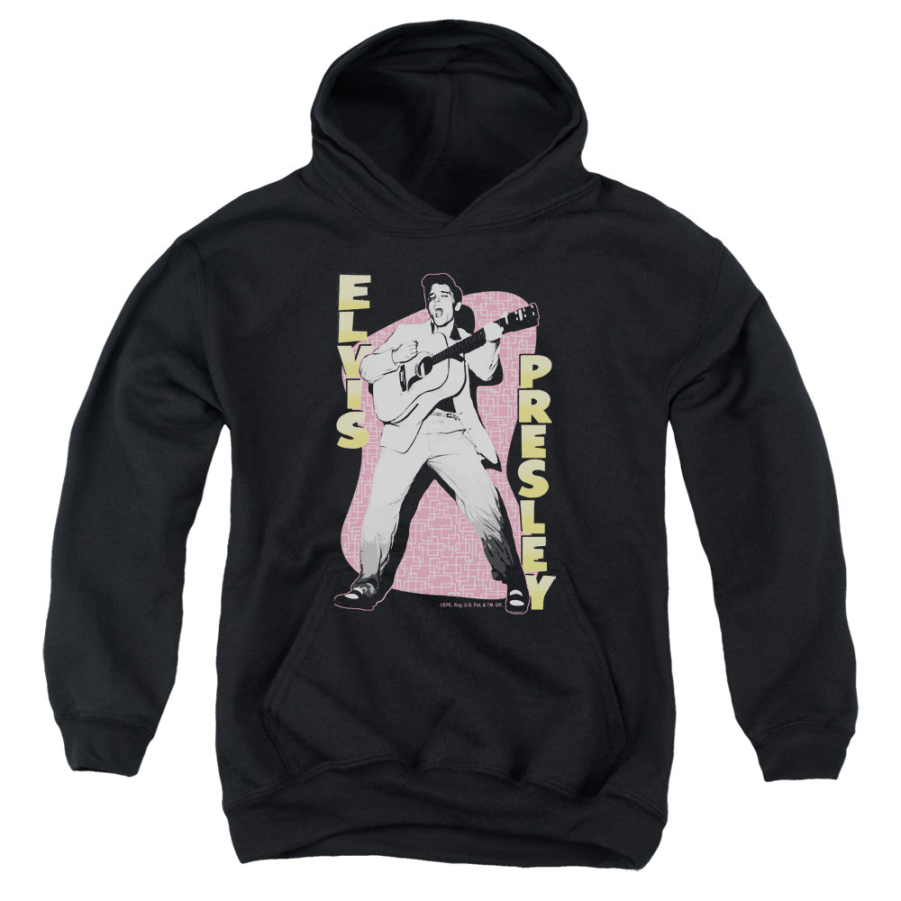 Elvis Presley Pink Rock Kids Youth Hoodie Black Officially Licensed