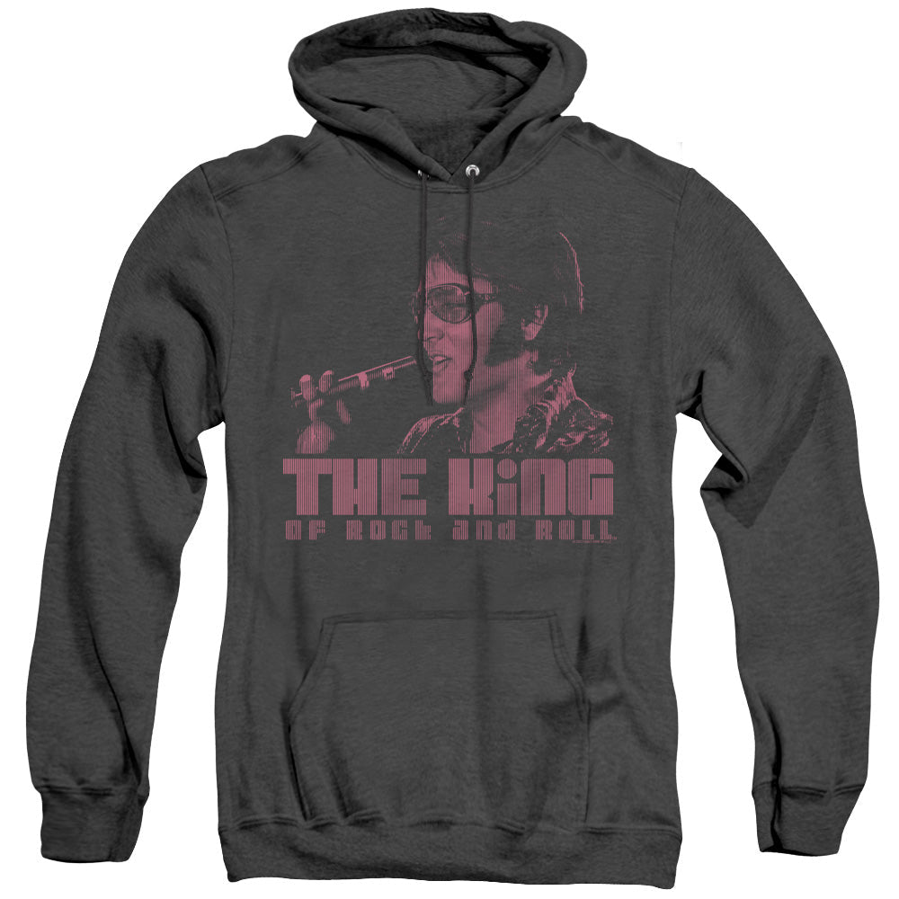 Elvis Presley The King Heather Mens Hoodie Black Officially Licensed