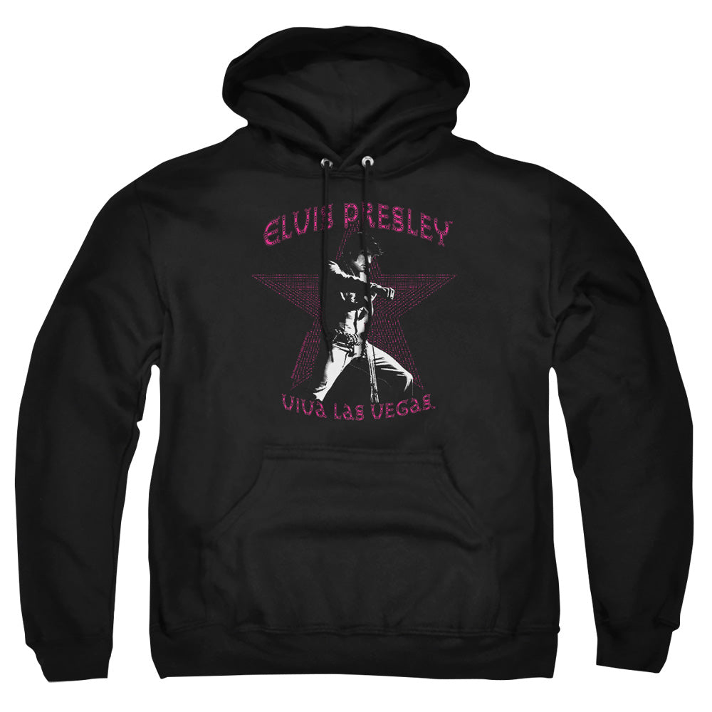 Elvis Presley Viva Las Vegas Star Mens Hoodie Black Officially Licensed