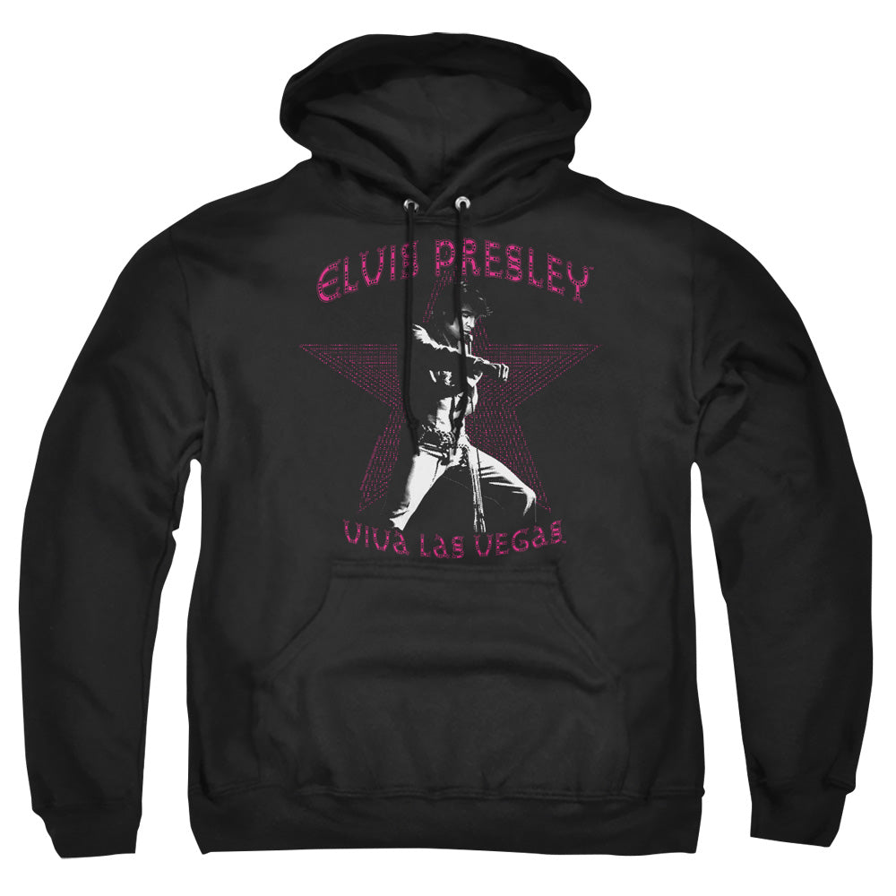 Elvis Presley Viva Las Vegas Star Mens Hoodie Black Officially Licensed