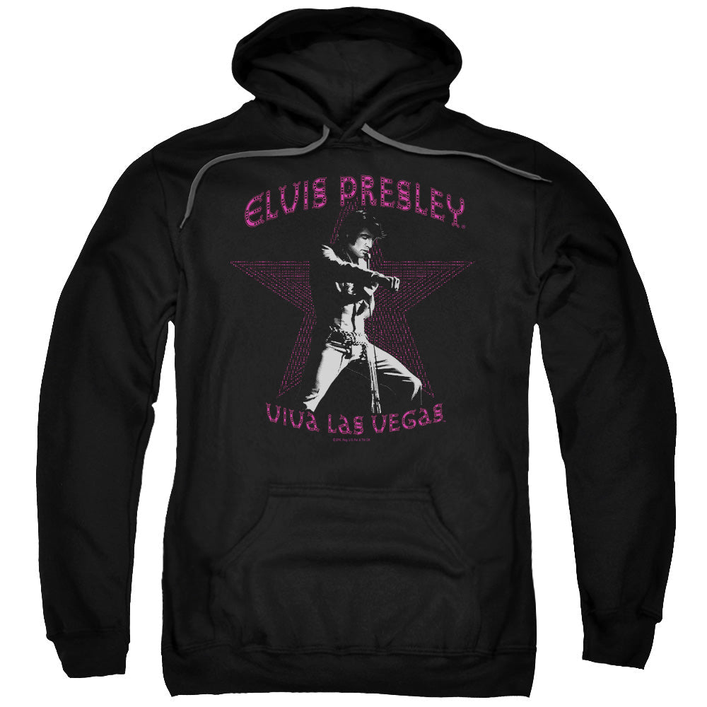 Elvis Presley Viva Las Vegas Star Mens Hoodie Black Officially Licensed