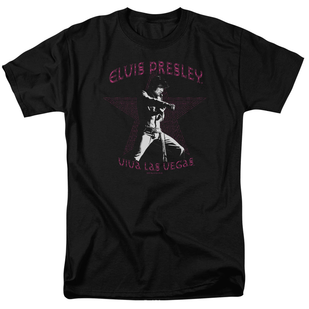 Elvis Presley Viva Las Vegas Star Mens T Shirt Black Officially Licensed