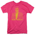 Elvis Presley Yellow Elvis Mens T Shirt Hot Pink Officially Licensed