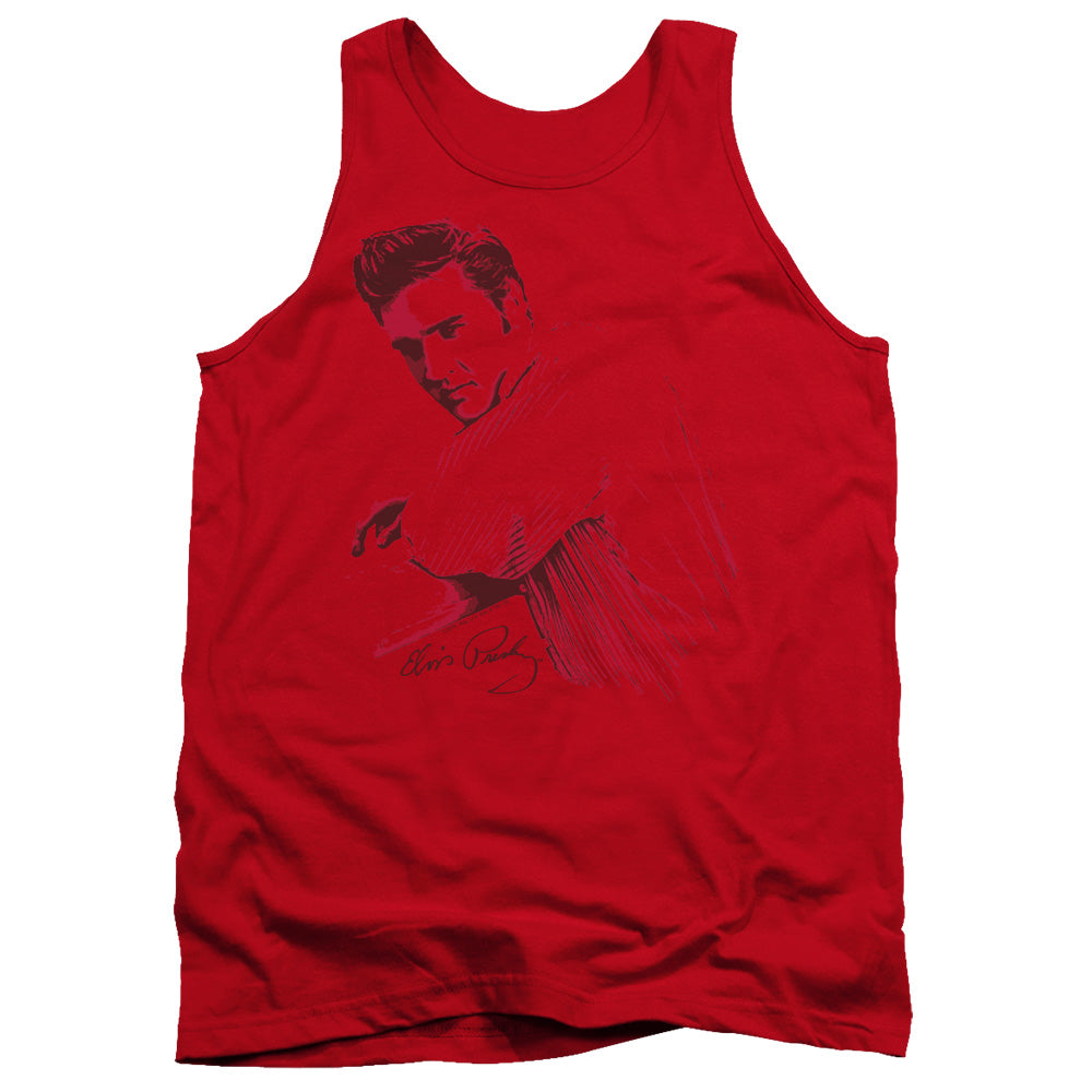 Elvis Presley On The Range Mens Tank Top Shirt Red Officially Licensed