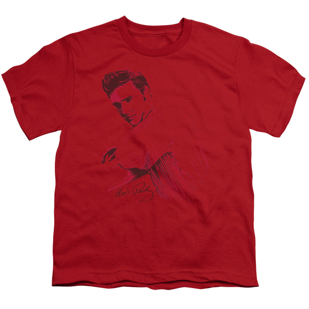 Elvis Presley on the Range Kids Youth T Shirt Red Officially Licensed