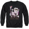 Elvis Presley 70S Star Mens Crewneck Sweatshirt Black