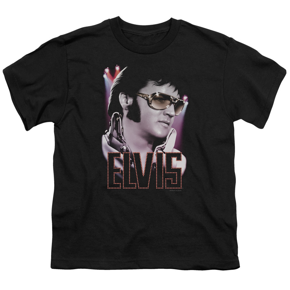 Elvis Presley 70s Star Kids Youth T Shirt Black Officially Licensed