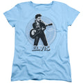 Elvis Presley 45 RPM Womens T Shirt Light Blue Officially Licensed