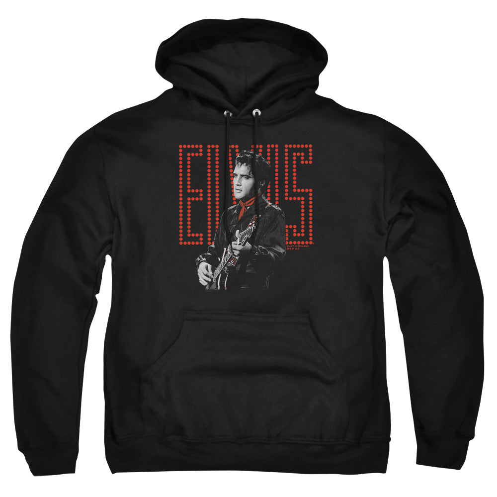 Elvis Presley Red Guitarman Mens Hoodie Black Officially Licensed