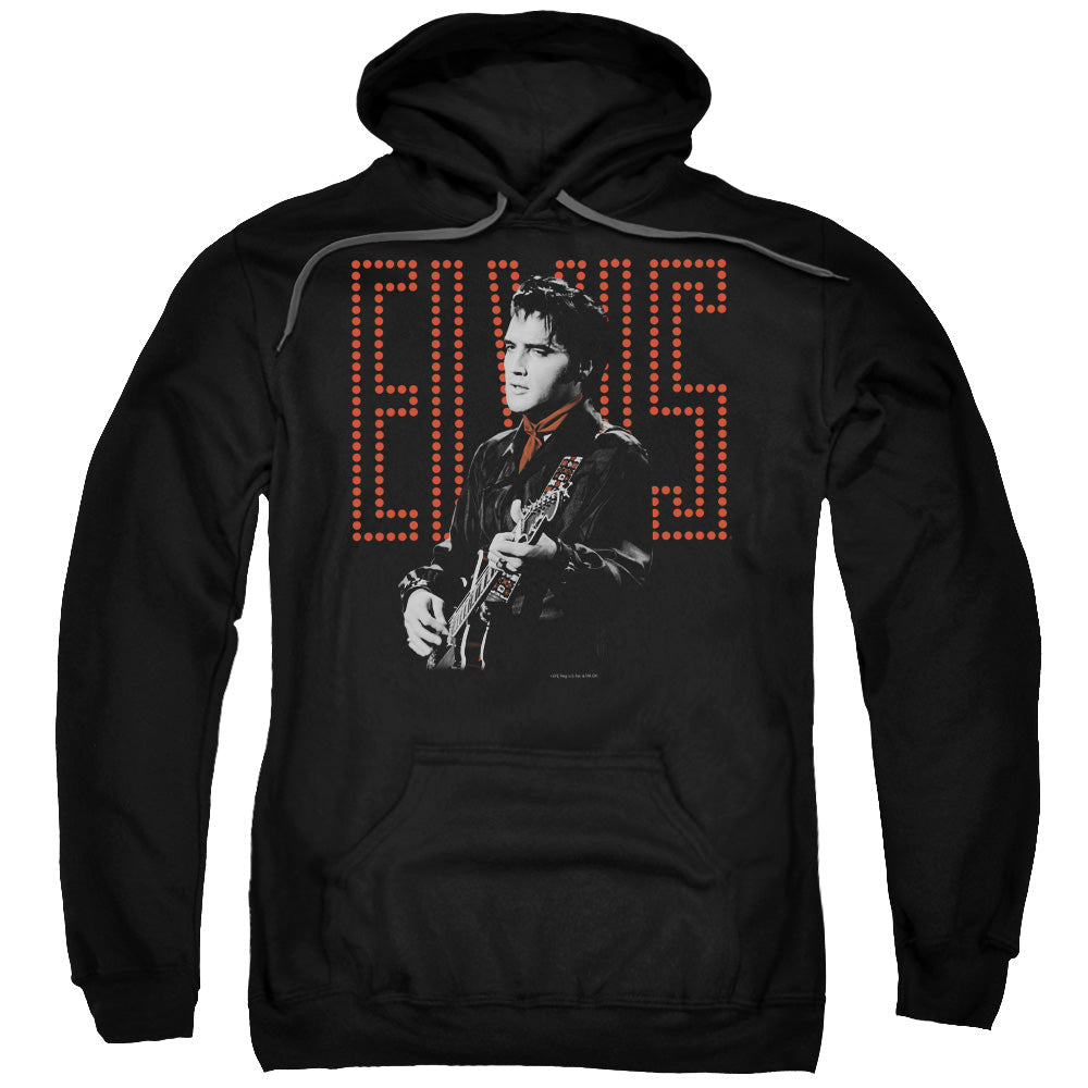Elvis Presley Red Guitarman Mens Hoodie Black Officially Licensed