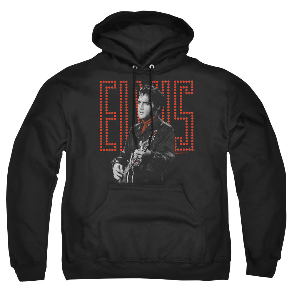 Elvis Presley Red Guitarman Mens Hoodie Black Officially Licensed