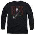 Elvis Presley Red Guitarman Mens Long Sleeve Shirt Black Officially Licensed Officially Licensed