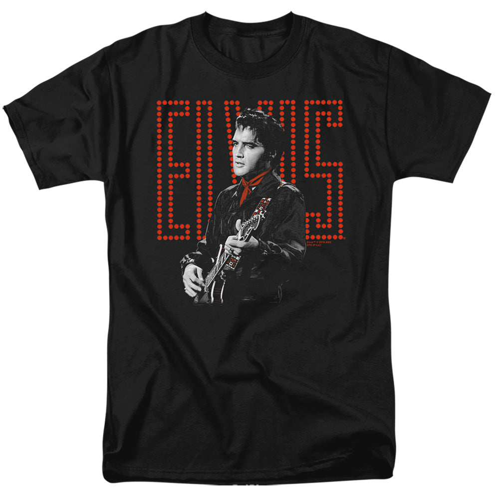Elvis Presley Red Guitarman Mens T Shirt Black Officially Licensed